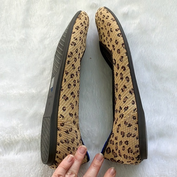 Like New Rothy’s The Flat Round Toe Retired Print Leopard Print Ballet Flats 9.5 - Picture 7 of 12